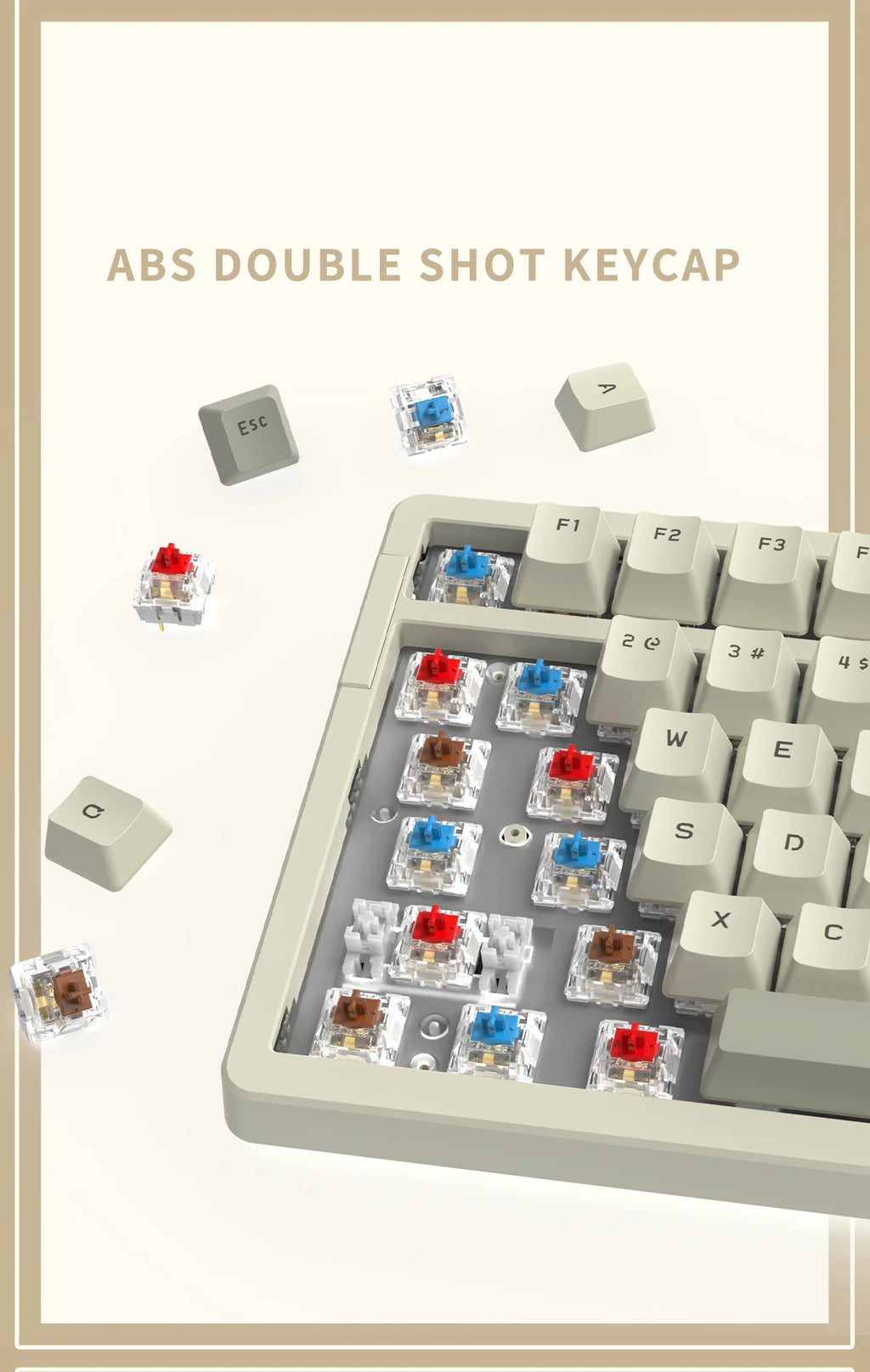 Ajazz AK992 – Clavier mécanique 98 touches Hot-Swap