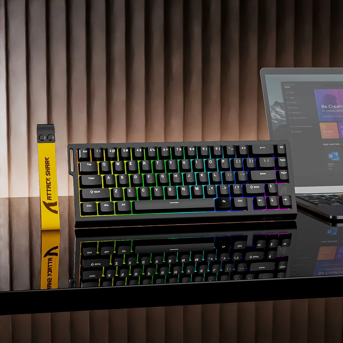 Attack Shark X68 HE – Clavier Gaming 60% Hall Effect | Déclenchement Rapide 0,01mm | 8000 Hz | RGB | Hot-Swap | Touches PBT