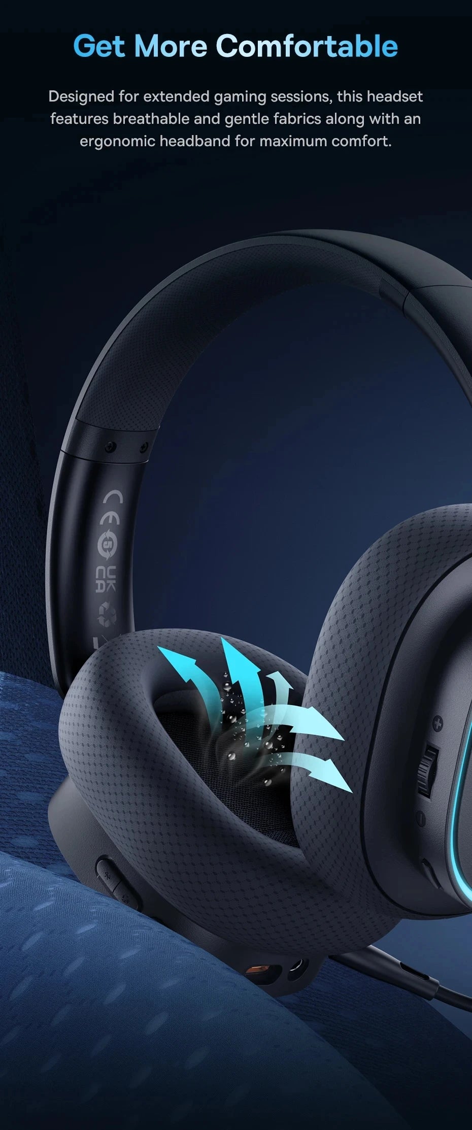 Casque Gaming Sans Fil Baseus GH02 – Bluetooth 5.3, 2.4G, 40H Autonomie, RGB, Micro