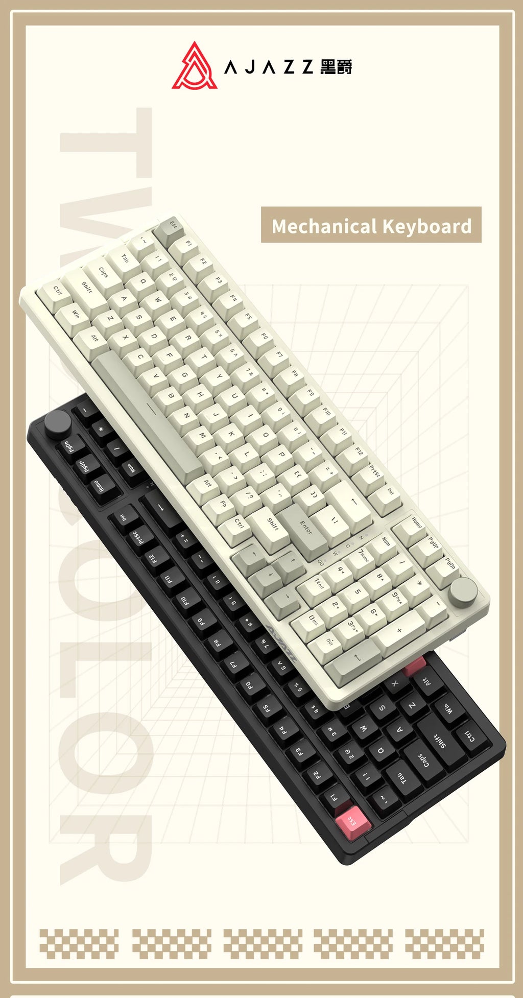 Ajazz AK992 – Clavier mécanique 98 touches Hot-Swap