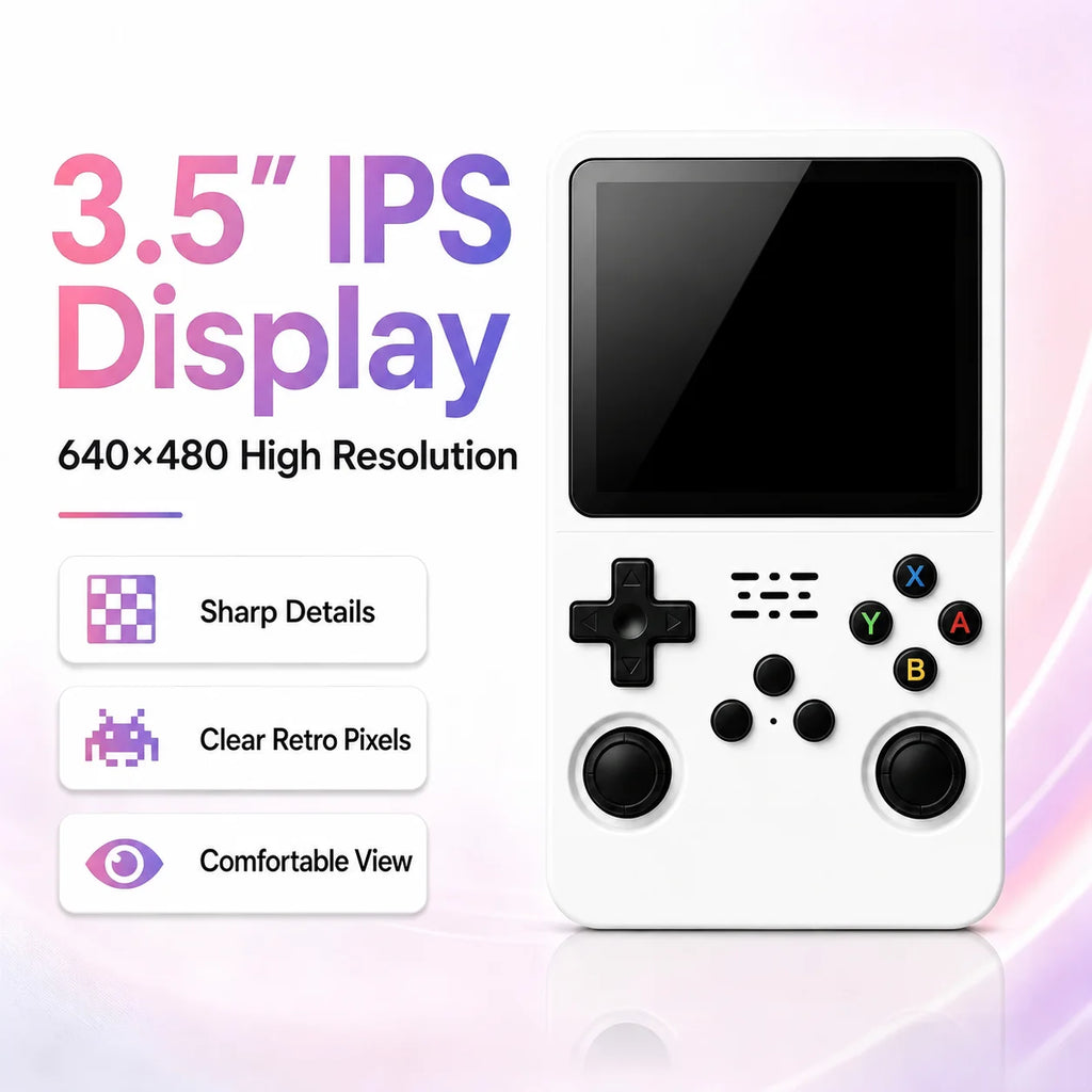 Console portable rétro R36S 128 Go – Écran IPS 3,5 pouces