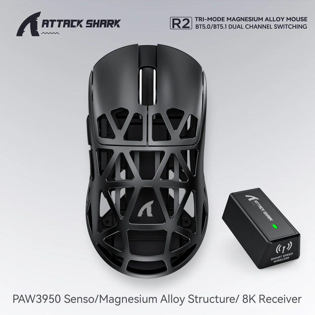 Souris Gaming Attack Shark R2 (Sans Fil)