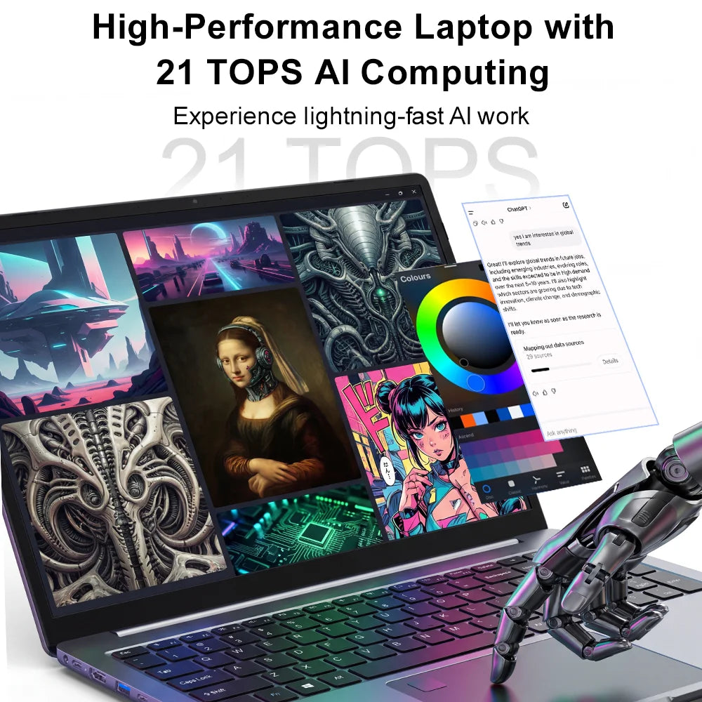 PC portable Ninkear N16 Pro - Intel Core Ultra 5, 16" 2.5K 120 Hz, 16 Go, 1 To SSD