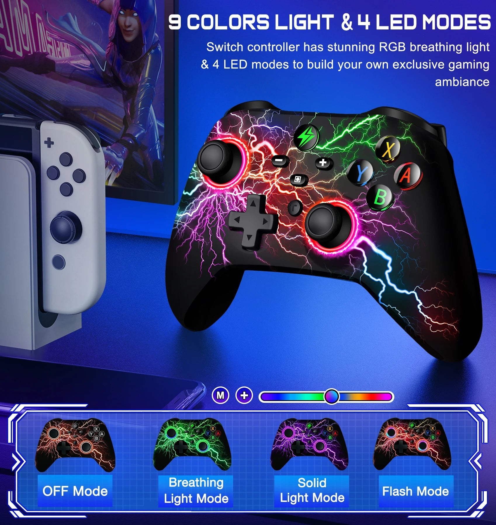 Manette de jeu sans fil pour Switch/Switch Lite/Switch OLED avec fonction de réveil programmable et turbo - LE COIN  DES GAMERS - Manette de jeu sans fil pour Switch/Switch Lite/Switch OLED avec fonction de réveil programmable et turbo - LE COIN  DES GAMERS - LE COIN  DES GAMERS