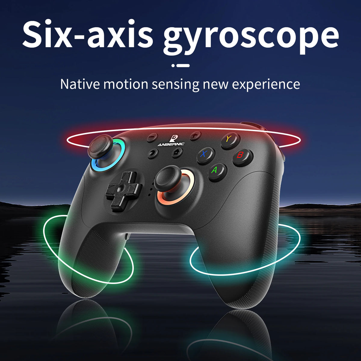 Manette ANBERNIC RG P01 à effet Hall – Bluetooth, USB et 2,4 GHz