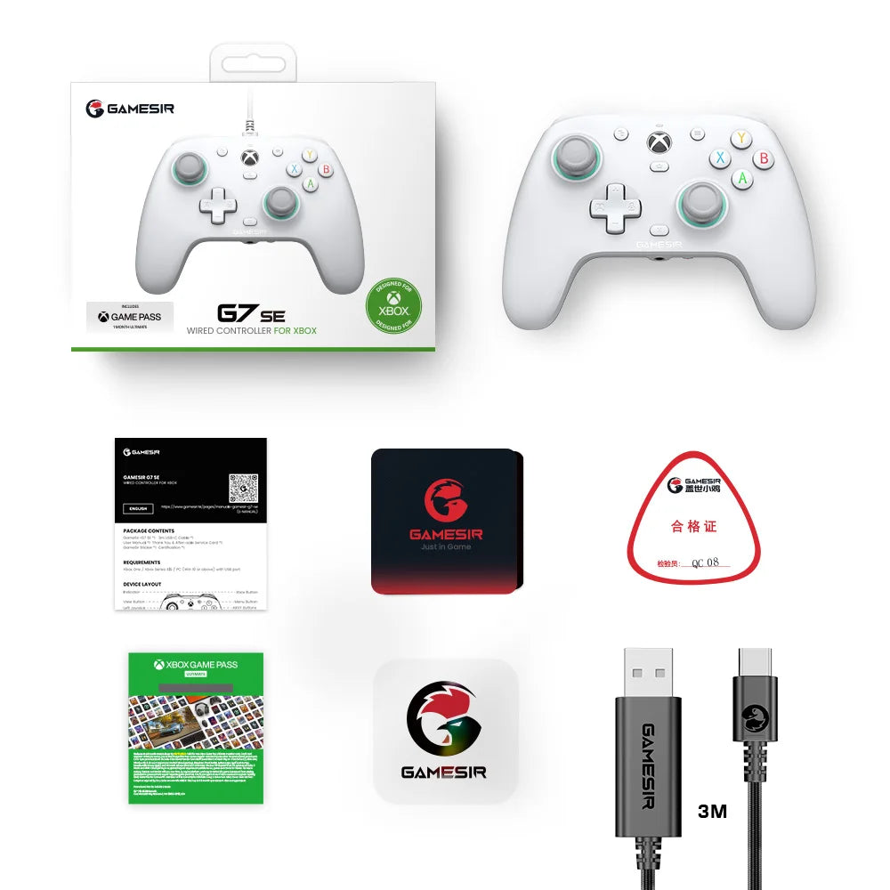 GameSir G7 SE Manette de jeu Xbox Manette filaire pour Xbox Series X, Xbox Series S, Xbox One, avec manette à effet Hall - LE COIN  DES GAMERS - GameSir G7 SE Manette de jeu Xbox Manette filaire pour Xbox Series X, Xbox Series S, Xbox One, avec manette à effet Hall - LE COIN  DES GAMERS - LE COIN  DES GAMERS