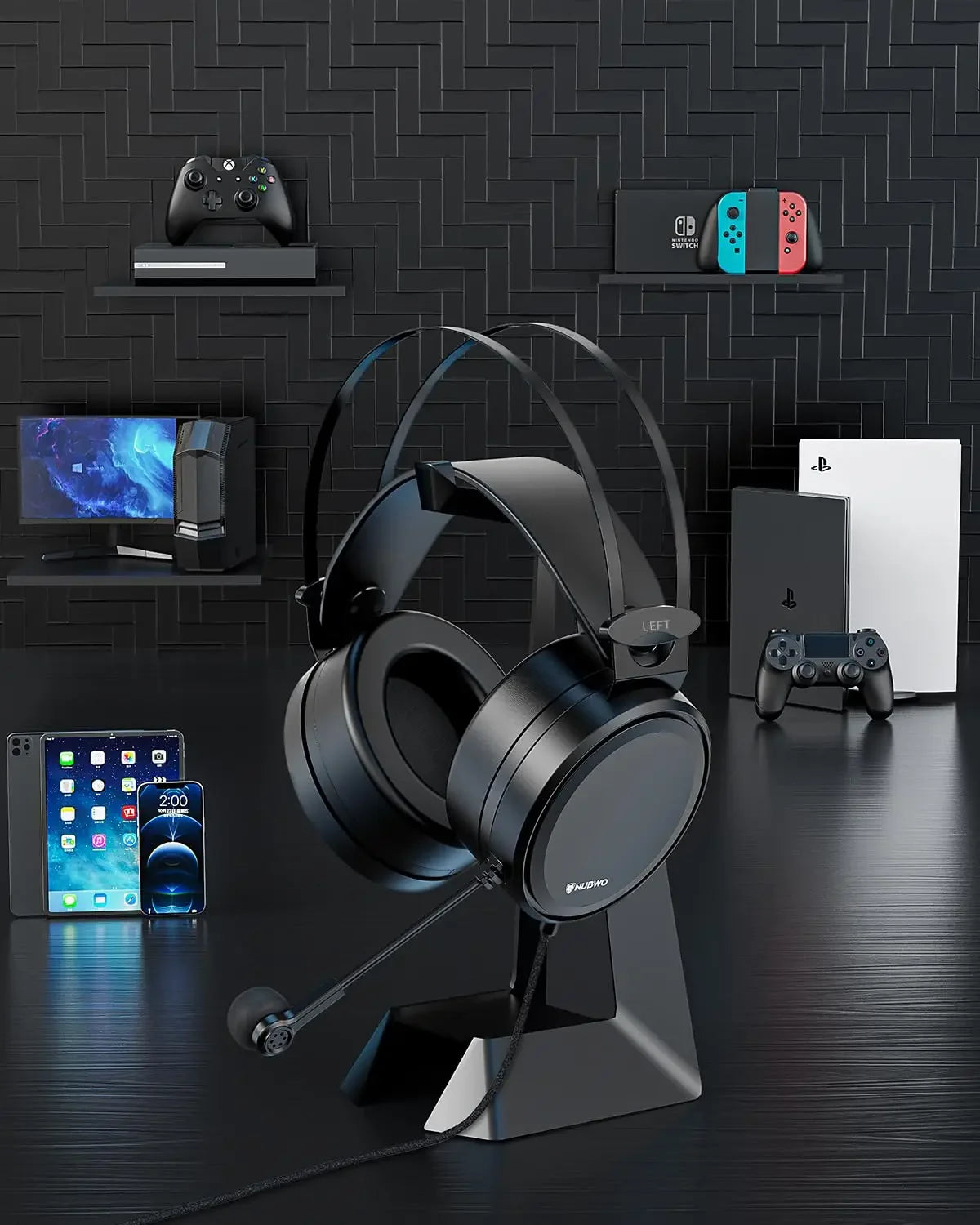 NUBWO casques de jeu PS4 stéréo Xbox One casque filaire PC casque de jeu avec suppression de bruit micro oreille écouteur de jeu