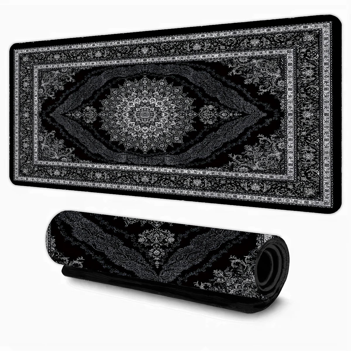 Tapis de Souris Gaming Vintage Motif Persan – Bords Cousus, Base Antidérapante, Multi-Tailles (Mairuige)