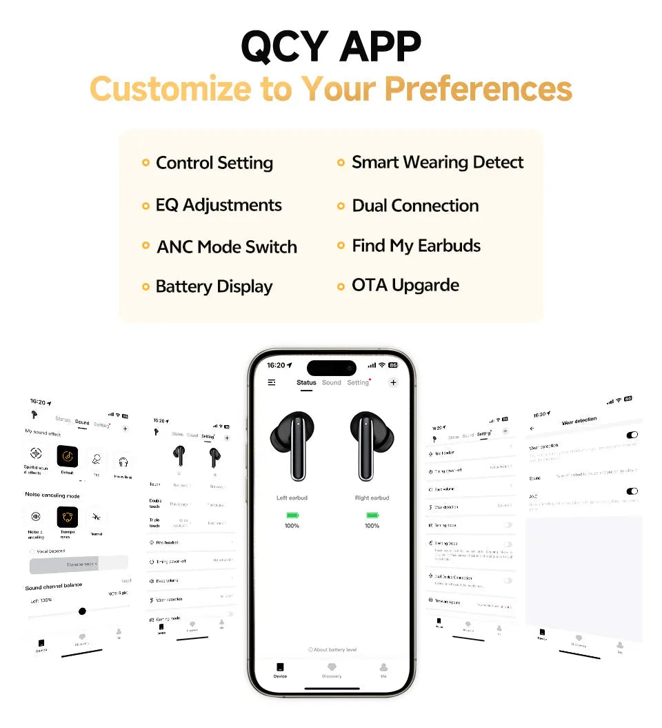 QCY MeloBuds Pro – Écouteurs Bluetooth ANC 46 dB
