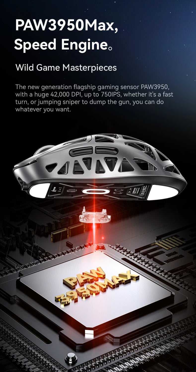 Souris Gaming Attack Shark R2 (Sans Fil)