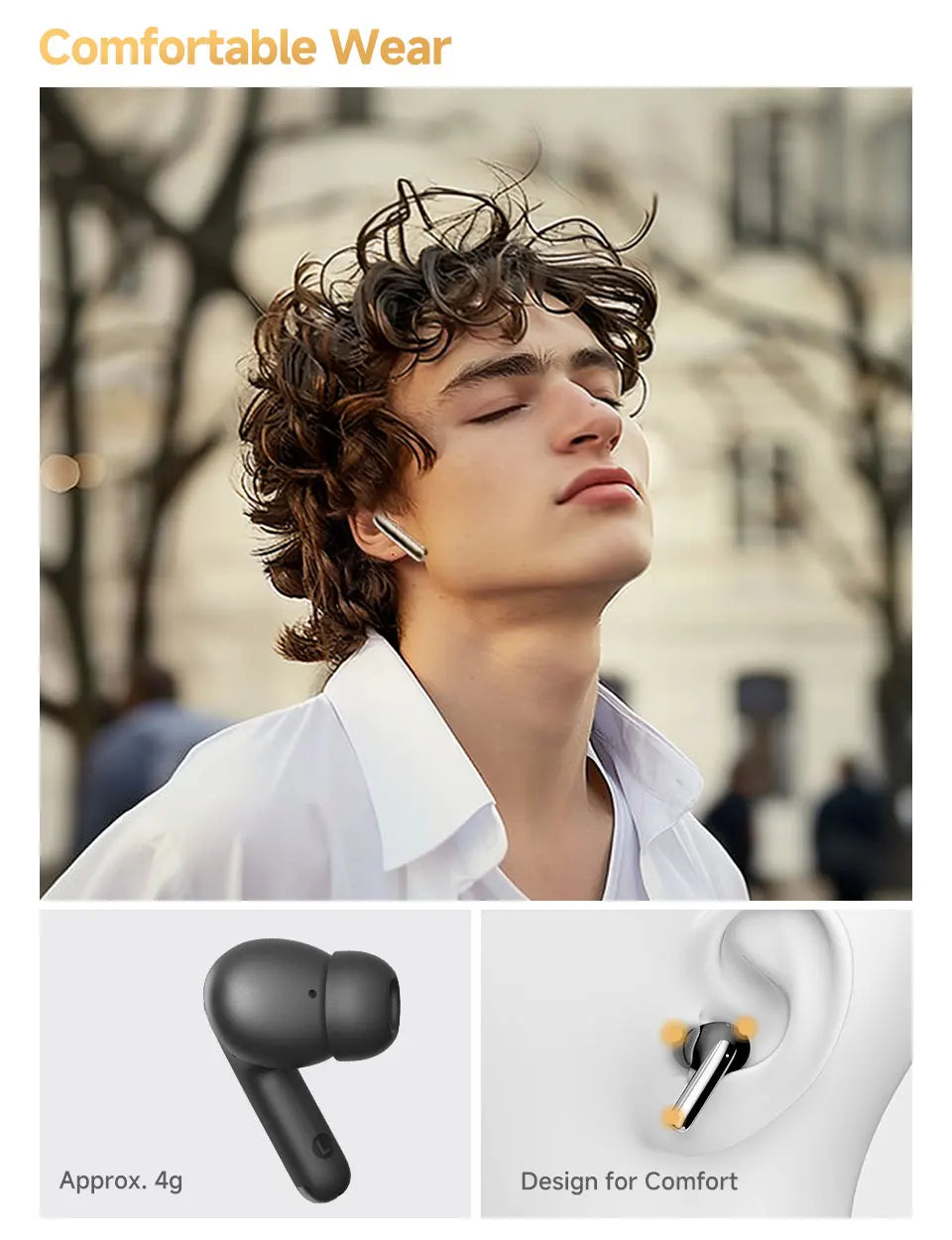 QCY MeloBuds Pro – Écouteurs Bluetooth ANC 46 dB