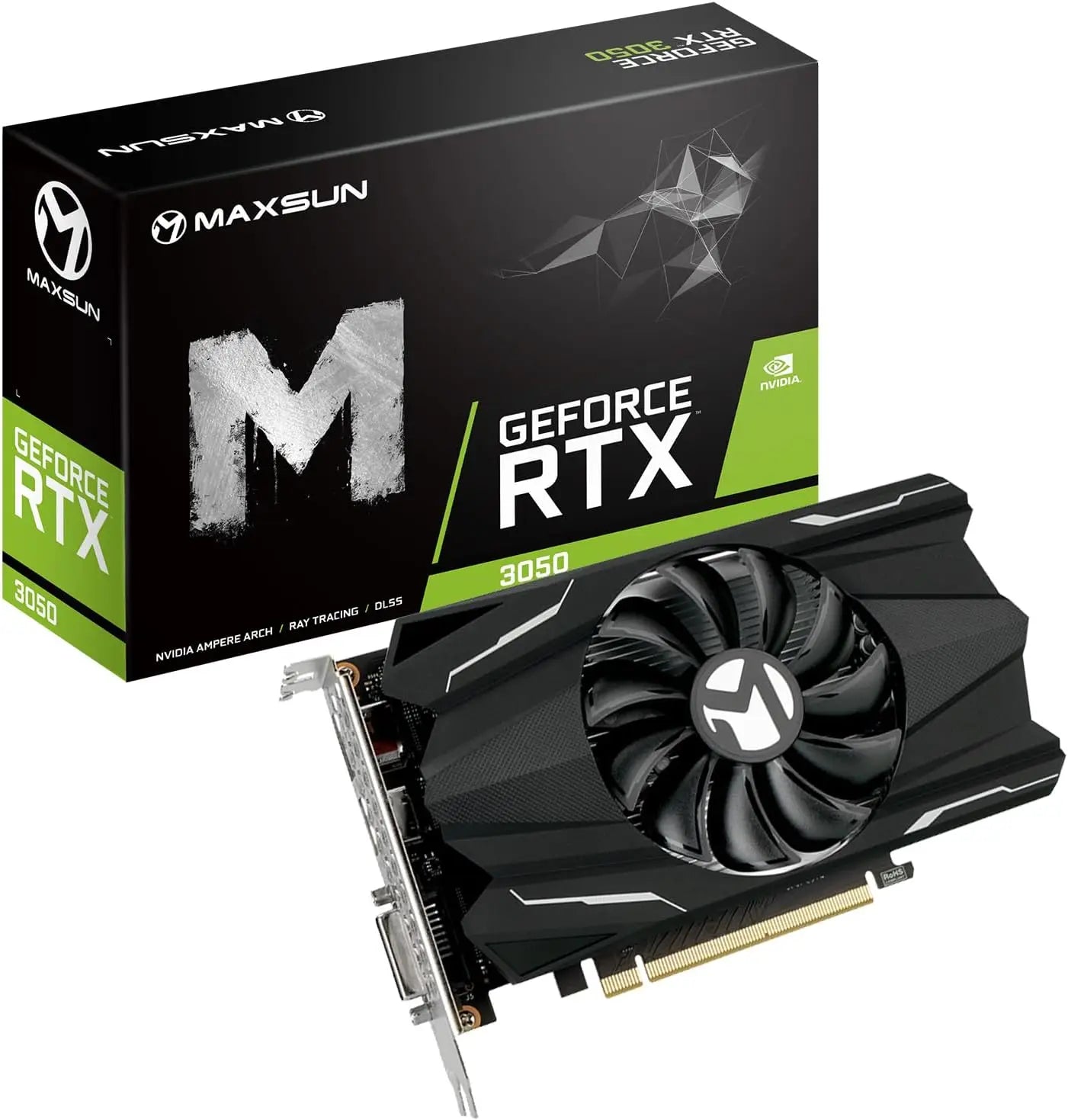 Carte graphique pour PC de jeu, profil bas, GeForce RTX 3050 6 Go GDDR6, PCIe 4.0, HDMI 2.1, DP 1.4a