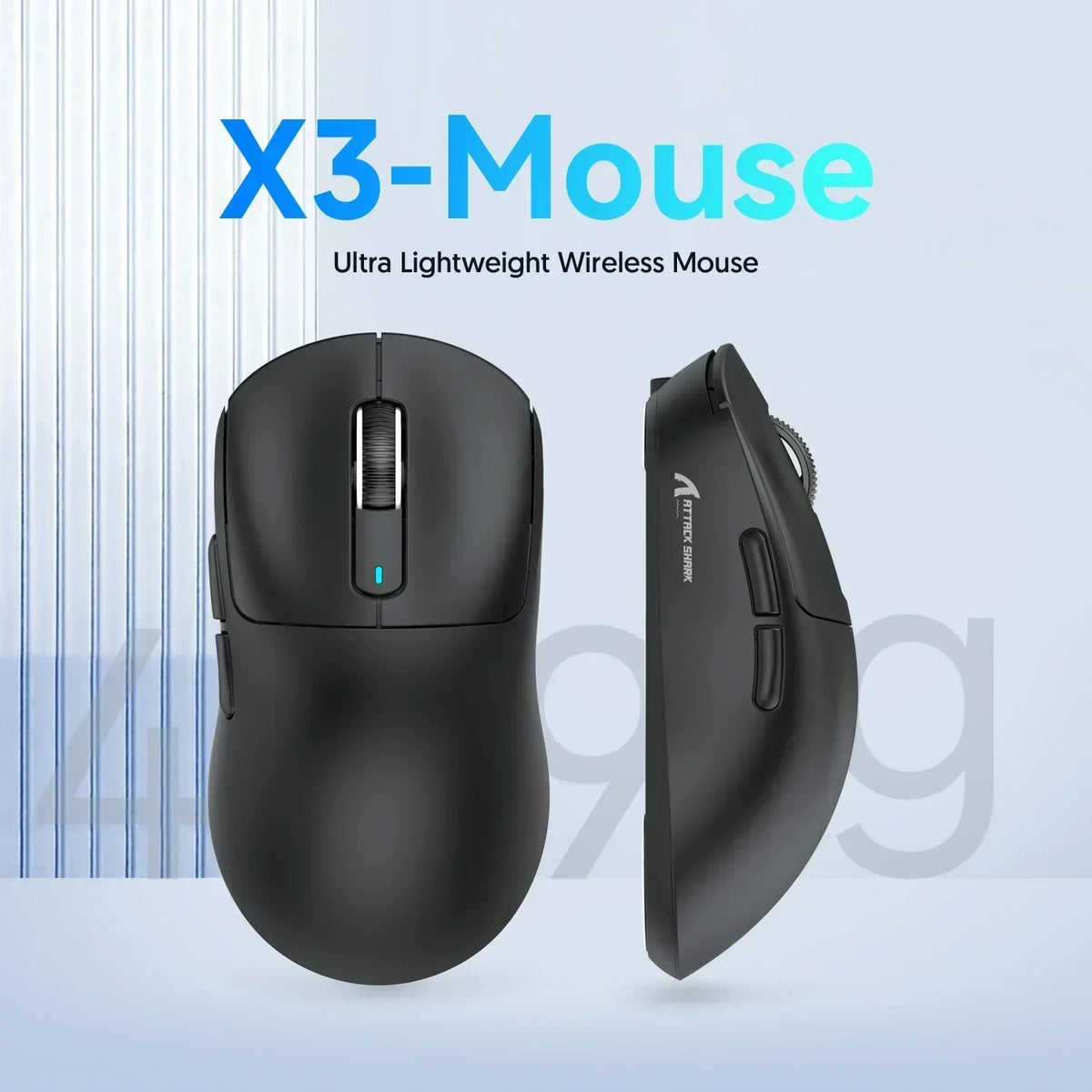 Attack Shark X3 / X3 Pro – Souris Gaming Sans Fil Pixart 3395 | 26 000 DPI | 49g
