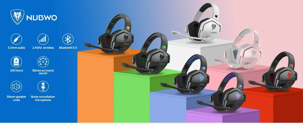 Casque gaming sans fil NUBWO G06 – 100 h