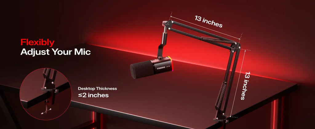 MAONO PD100W - Microphone Dynamique Sans Fil pour Streaming et Gaming
