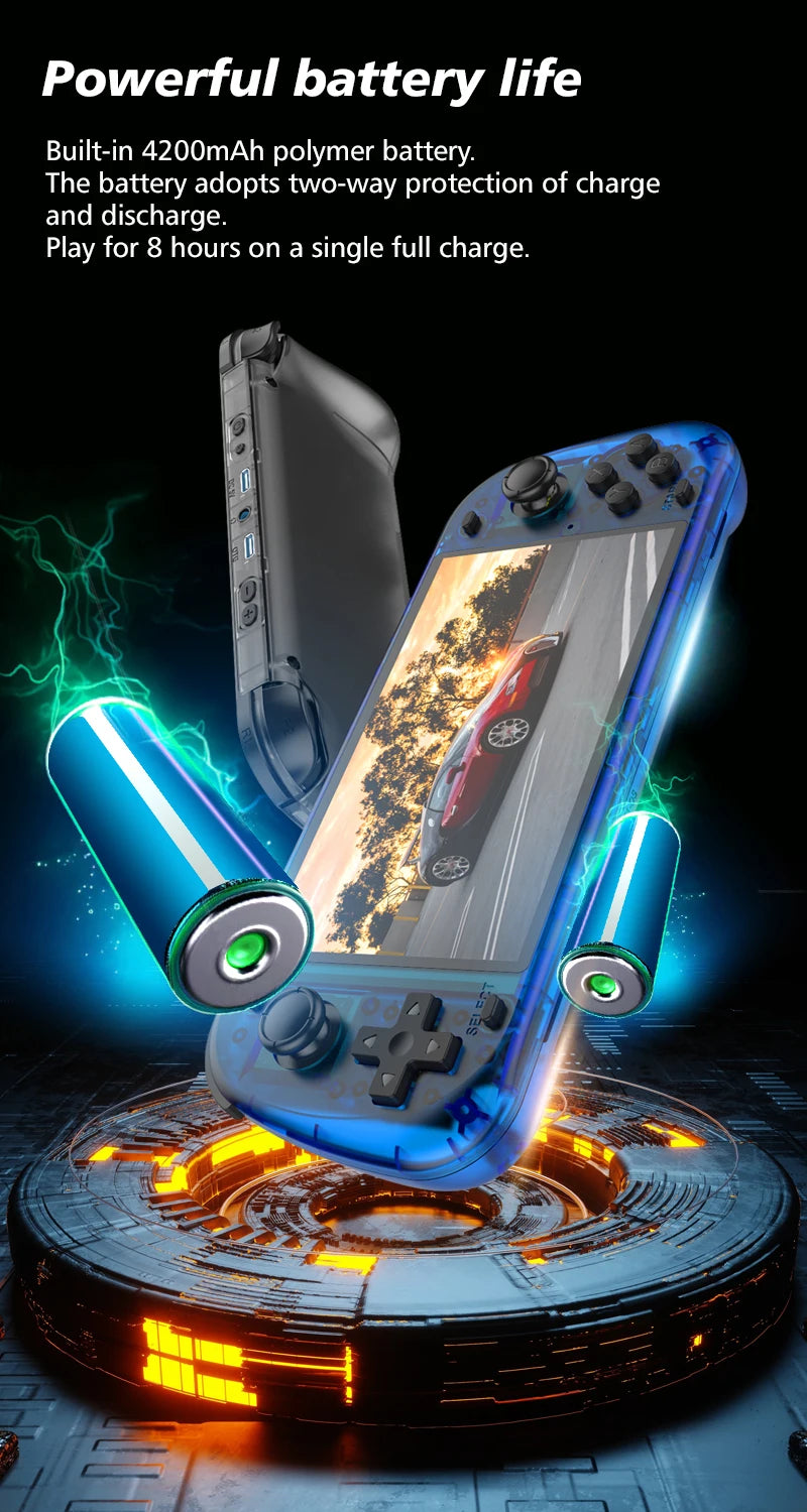 Console Rétro Portable R50S – Grand Écran IPS 5,1", Batterie 4200 mAh, 20 000+ Jeux