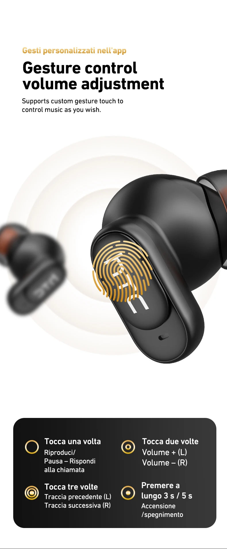 Écouteurs Bluetooth HTC NE79 avec réduction active du bruit
