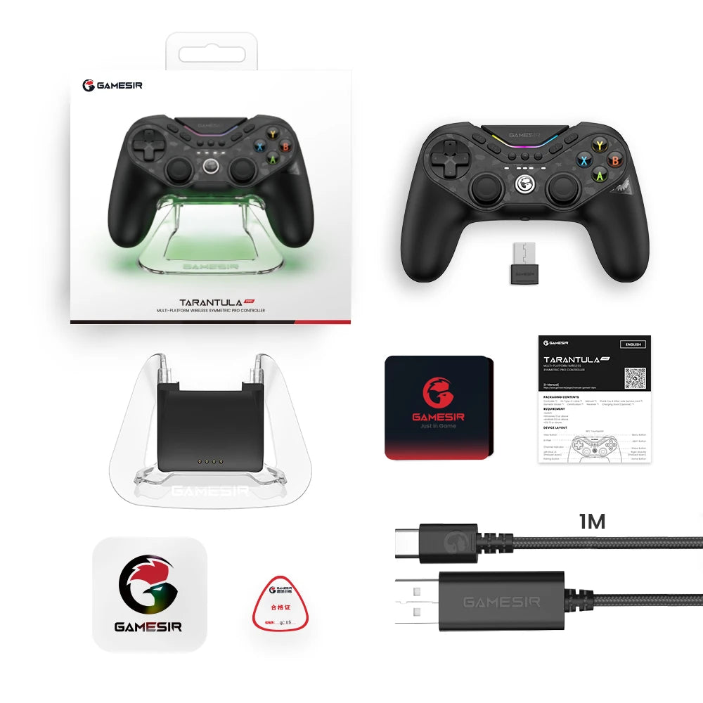 Manette GameSir Tarantula Pro pour Switch 2 - Sans Fil, Gyroscope 6 Axes, Effet Hall, NFC