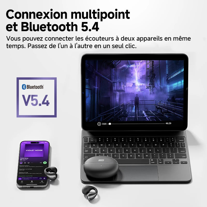 QCY Crossky C30 – Écouteurs Open-Ear Bluetooth 5.4