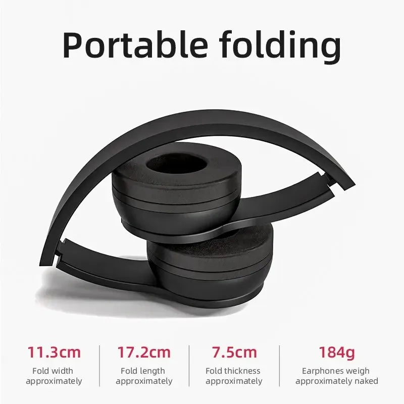 Casque Bluetooth Sans Fil Pliable P47 – Stéréo HiFi, Micro Intégré, Carte SD