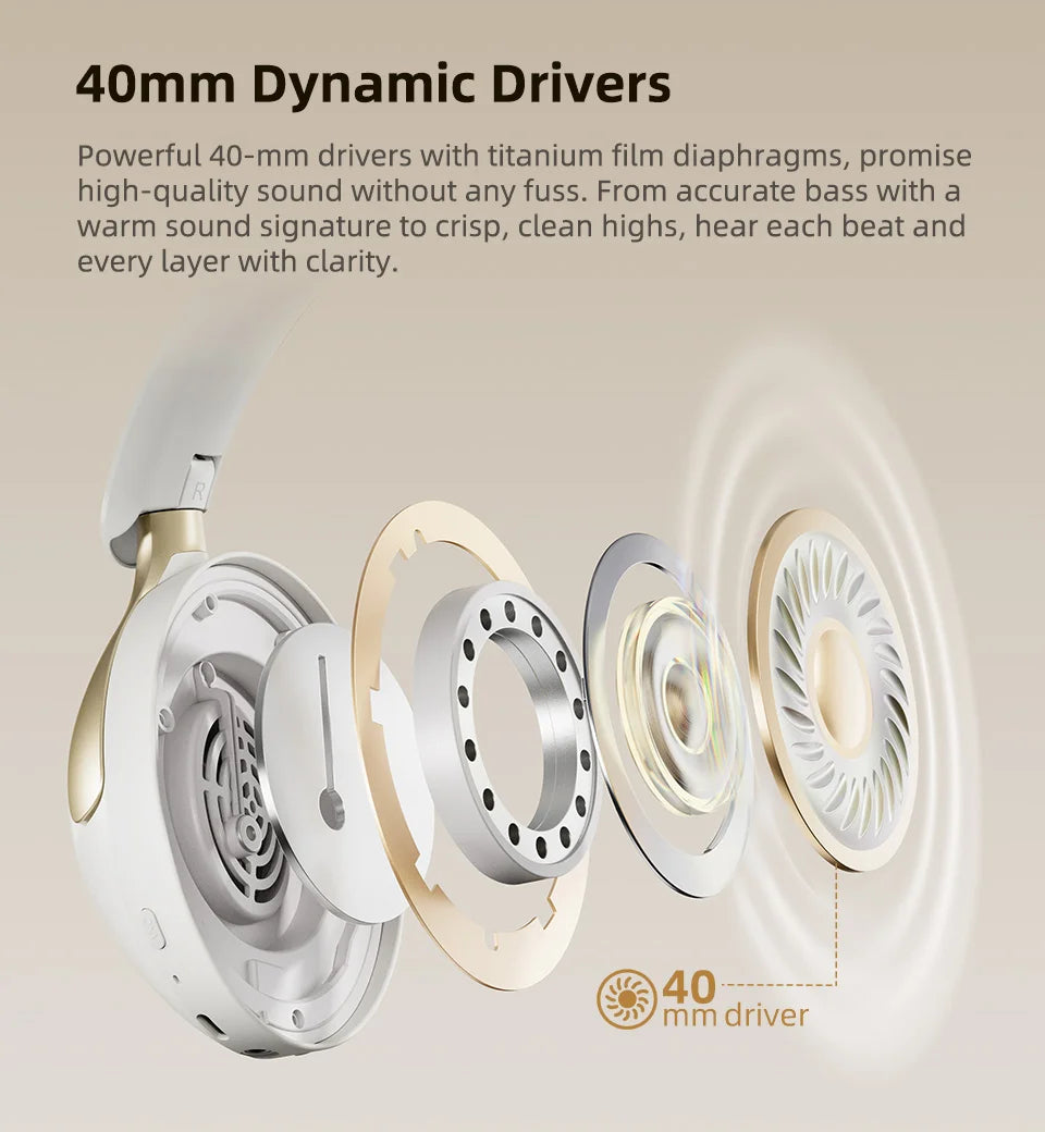Casque Sans Fil QCY H3 Pro ANC – Réduction Bruit 50dB, LDAC Hi-Res, 55H, Bluetooth 5.4