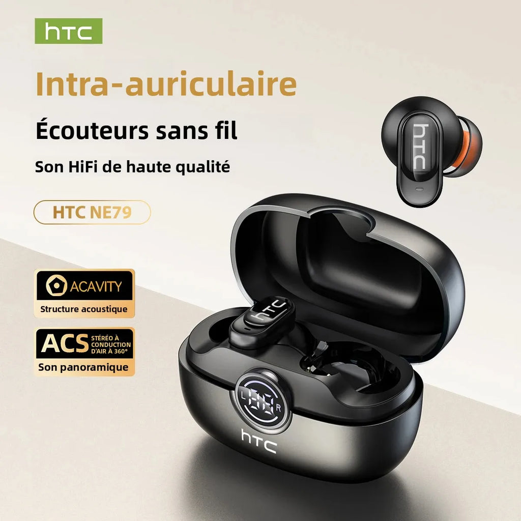 Écouteurs Bluetooth HTC NE79 avec réduction active du bruit