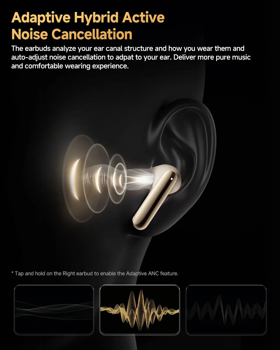 QCY MeloBuds Pro – Écouteurs Bluetooth ANC 46 dB