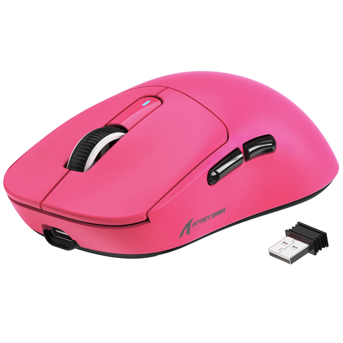 Attack Shark Bery – Souris Gaming Ergonomique Sans Fil | PAW3395 26K DPI | Triple Mode | Ultra-Légère 49g | 5 Couleurs