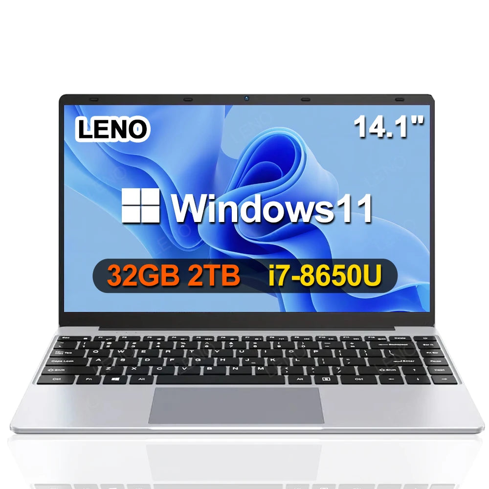 LENO 14.1" Ultrabook Gaming | Intel Core i7-8650U | Jusqu'à 32 Go RAM | SSD M.2 | Windows 11