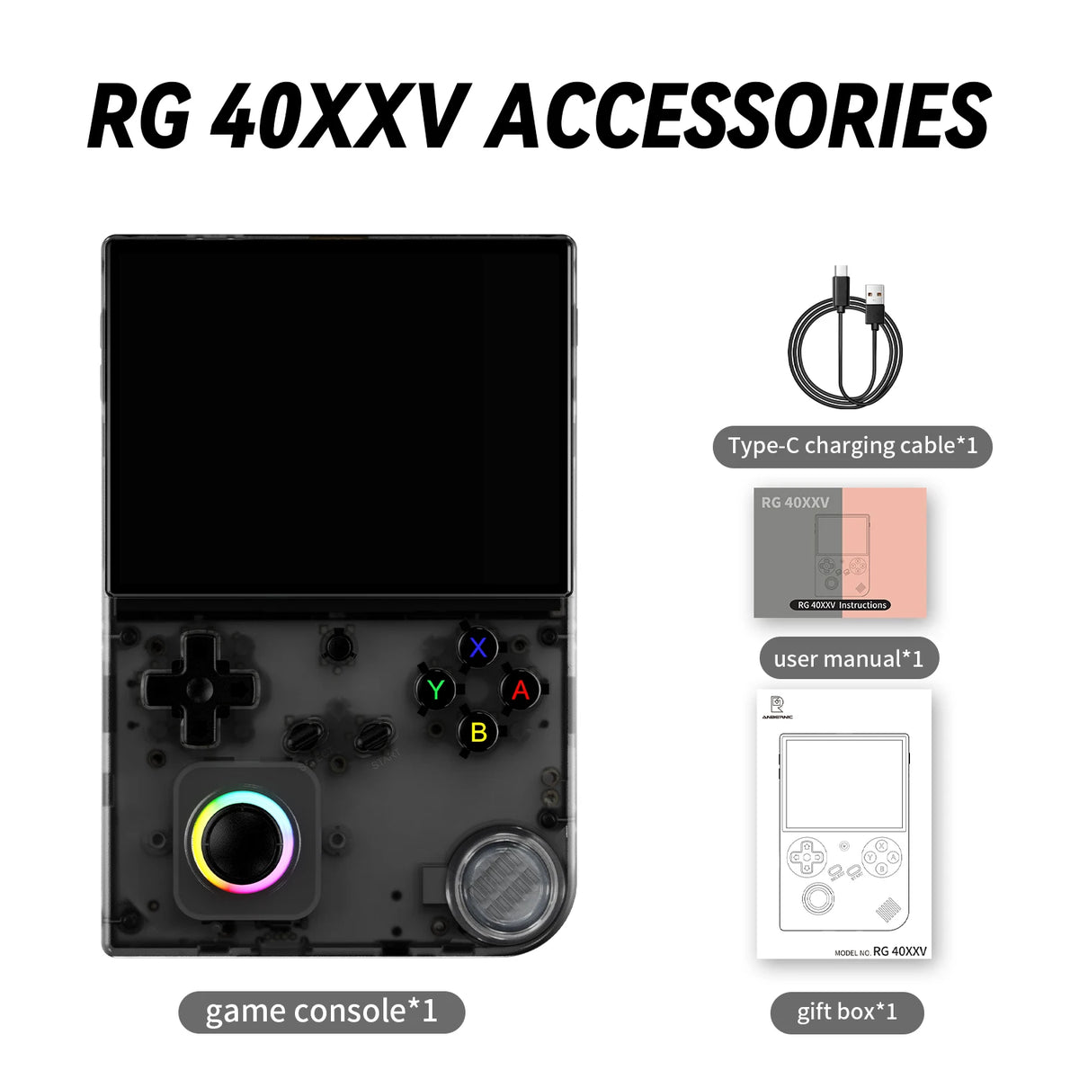 Console Rétro Portable ANBERNIC RG40XXV – Écran IPS 4", Linux 64 bits, Wi-Fi, Bluetooth, HDMI