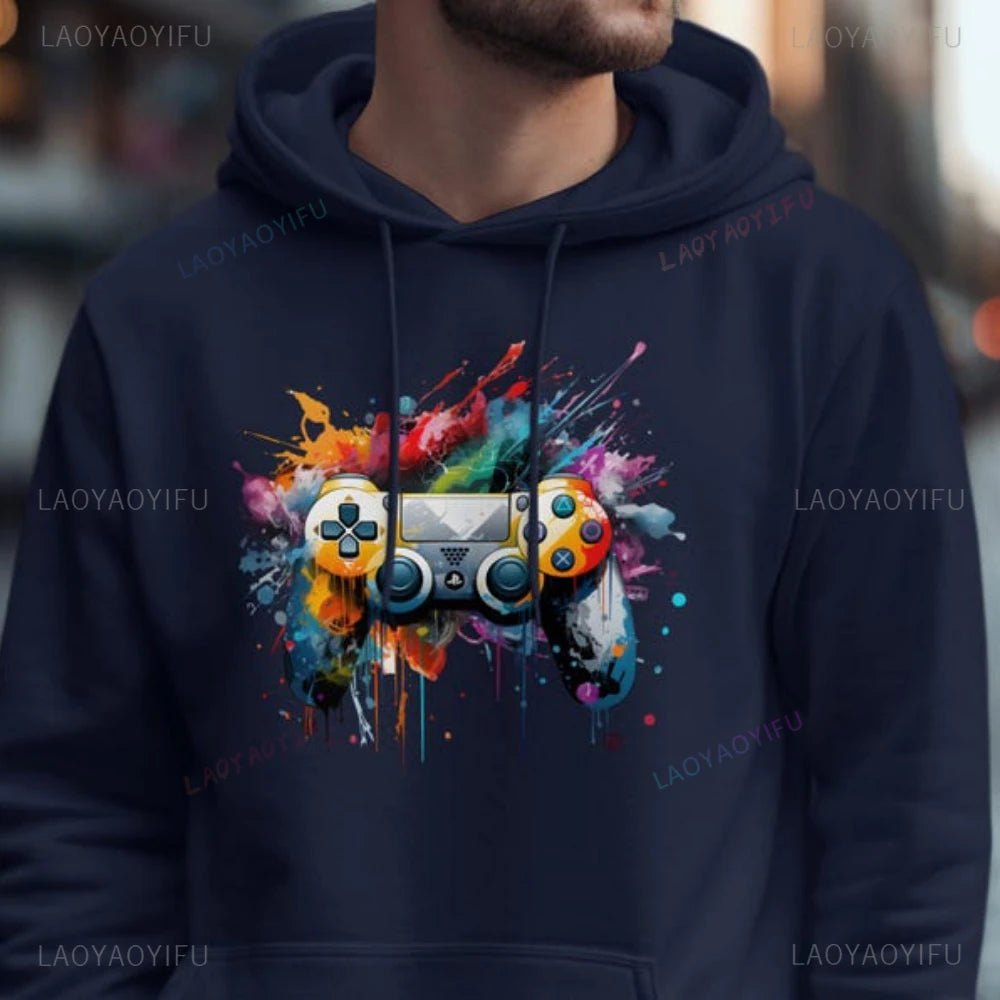 Sweat à capuche de jeu pour les joueurs, design de contrôleur de jeu, papa, fille, fils, frère, cadeaux de Noël pour les joueurs