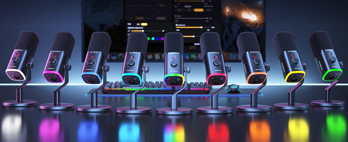 MAONO PD100X - Microphone Dynamique USB/XLR pour Streaming et Gaming