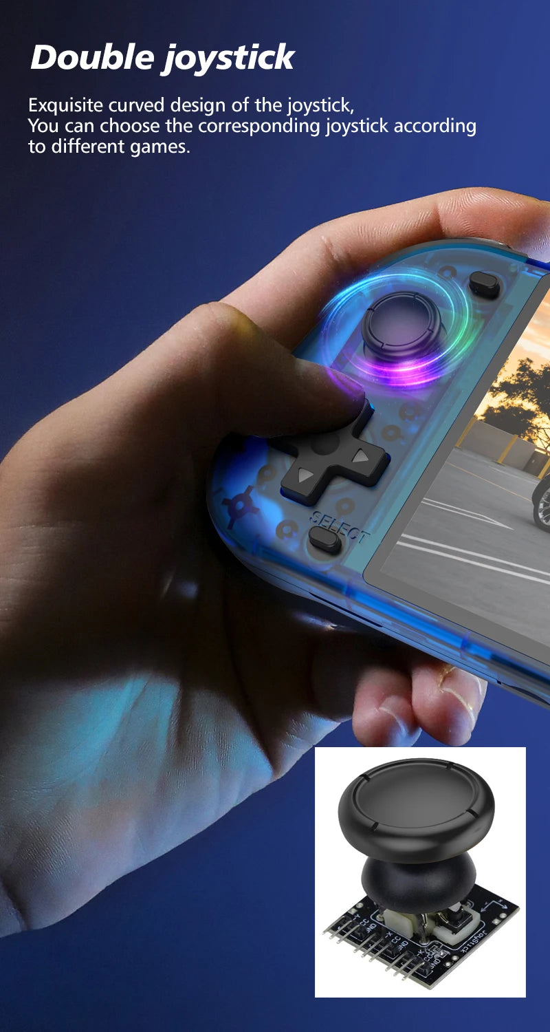 Console Rétro Portable R50S – Grand Écran IPS 5,1", Batterie 4200 mAh, 20 000+ Jeux