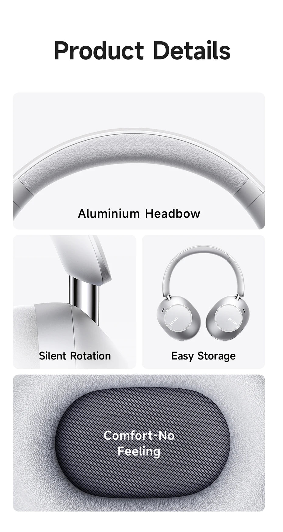 Casque Bluetooth Picun F6 – Réduction de bruit et son 3D
