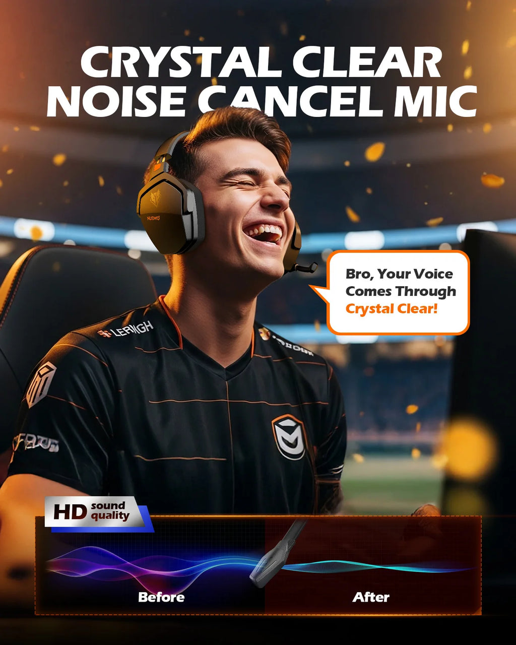Casque gaming sans fil NUBWO G06 – 100 h