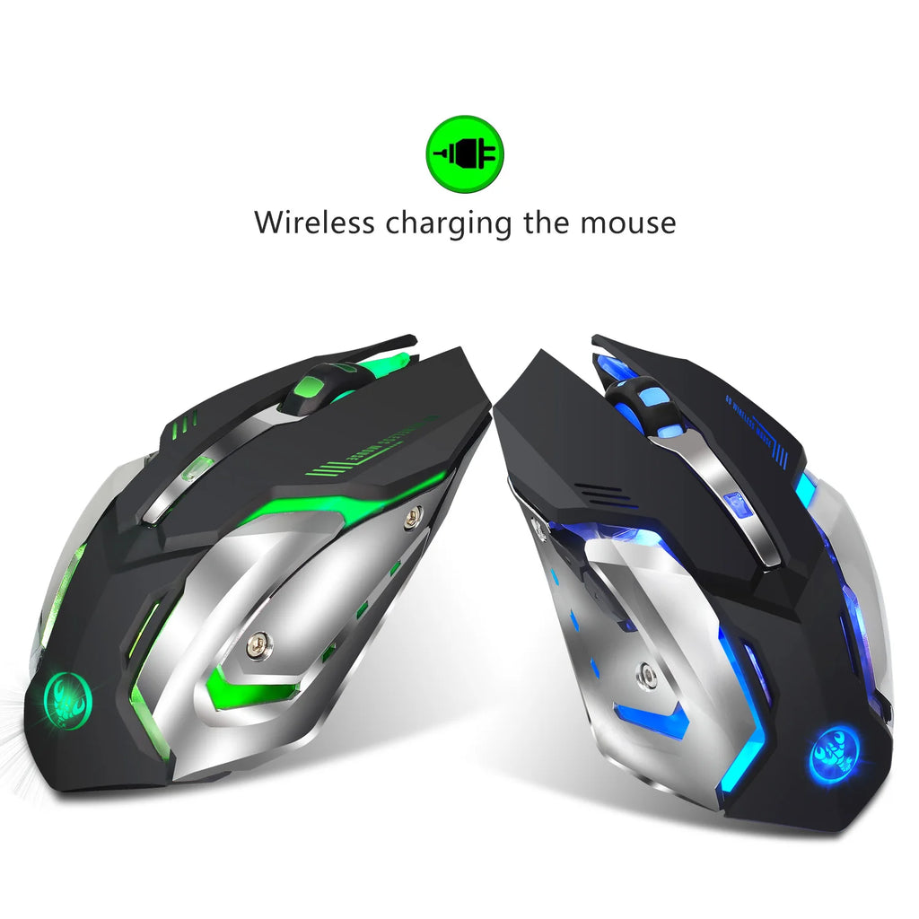 HXSJ M10 – Souris Gaming Sans Fil 2400 DPI, Rétroéclairage 7 Couleurs, Ergonomique