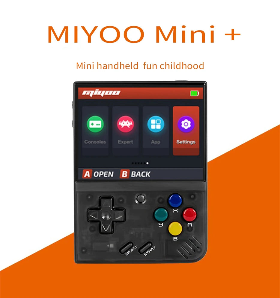 MIYOO Mini Plus – Console Rétro Portable, Écran IPS 3,5" HD, Wi-Fi, 3000 mAh