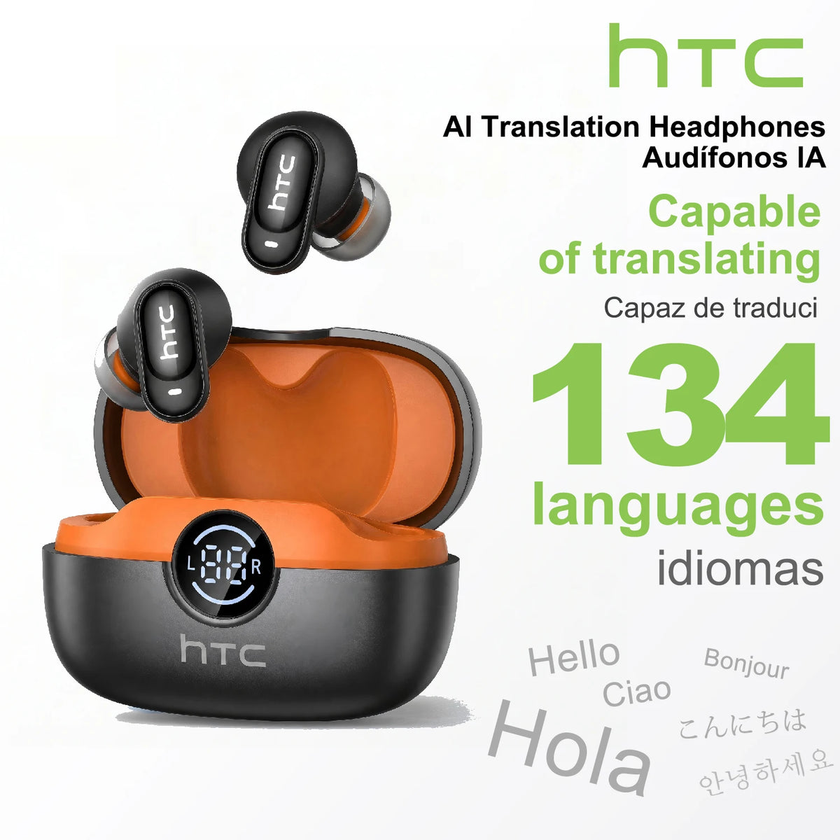 Écouteurs Bluetooth HTC NE79 avec réduction active du bruit