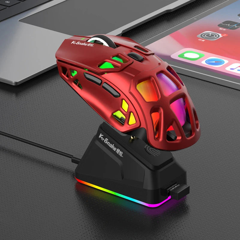 Souris Gaming Lenovo Tri-Mode RGB – 12000 DPI, Sans Fil 2.4G/Bluetooth/Filaire