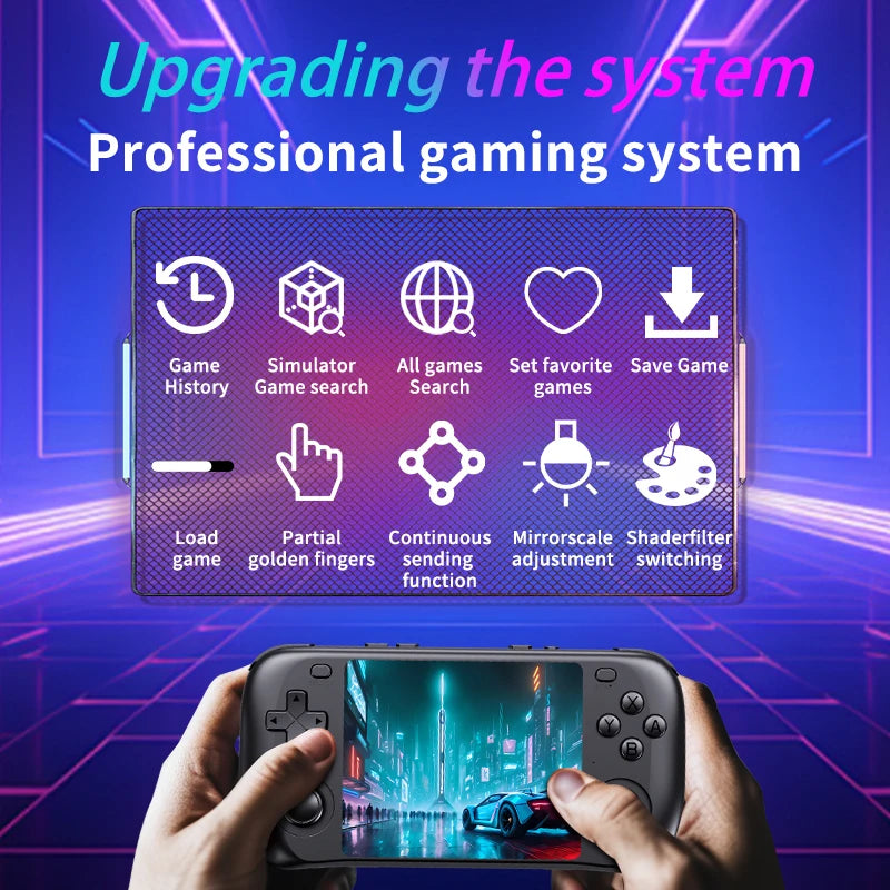 Console de Jeu Rétro H36S 2026 Portable avec Écran IPS HD 64 Go 128 Go Système d'Exploitation Open Source Jeux Classiques