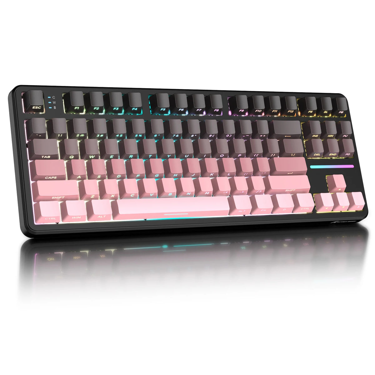 Attack Shark X87 – Clavier Gaming Mécanique Sans Fil | Triple Mode BT/2.4GHz/USB-C | 87 Touches | Hot-Swap | RGB | Pré-lubrifiant