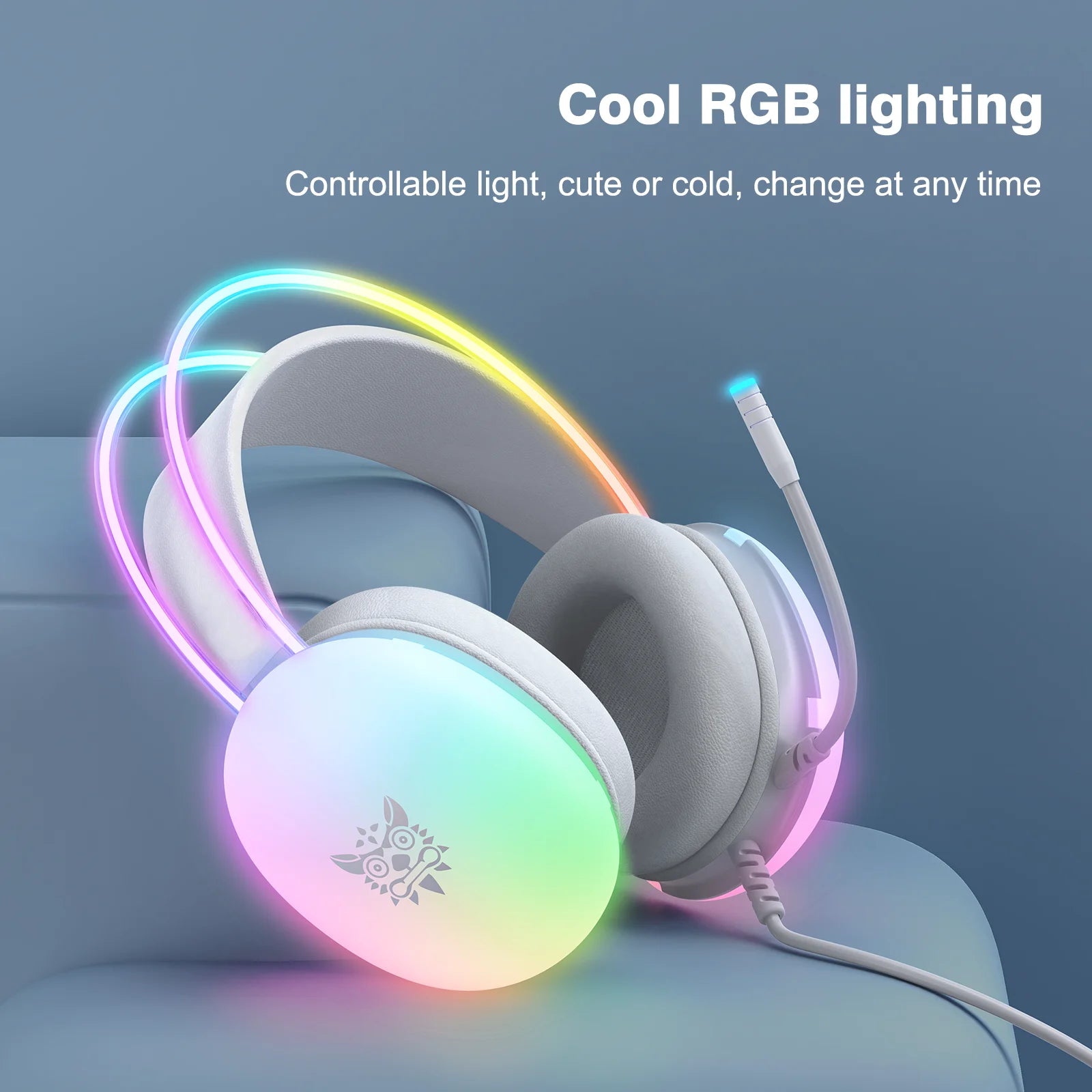 ONIKUMA Casque Gaming RGB + Souris Filaire – Pack Esports PC Gamer