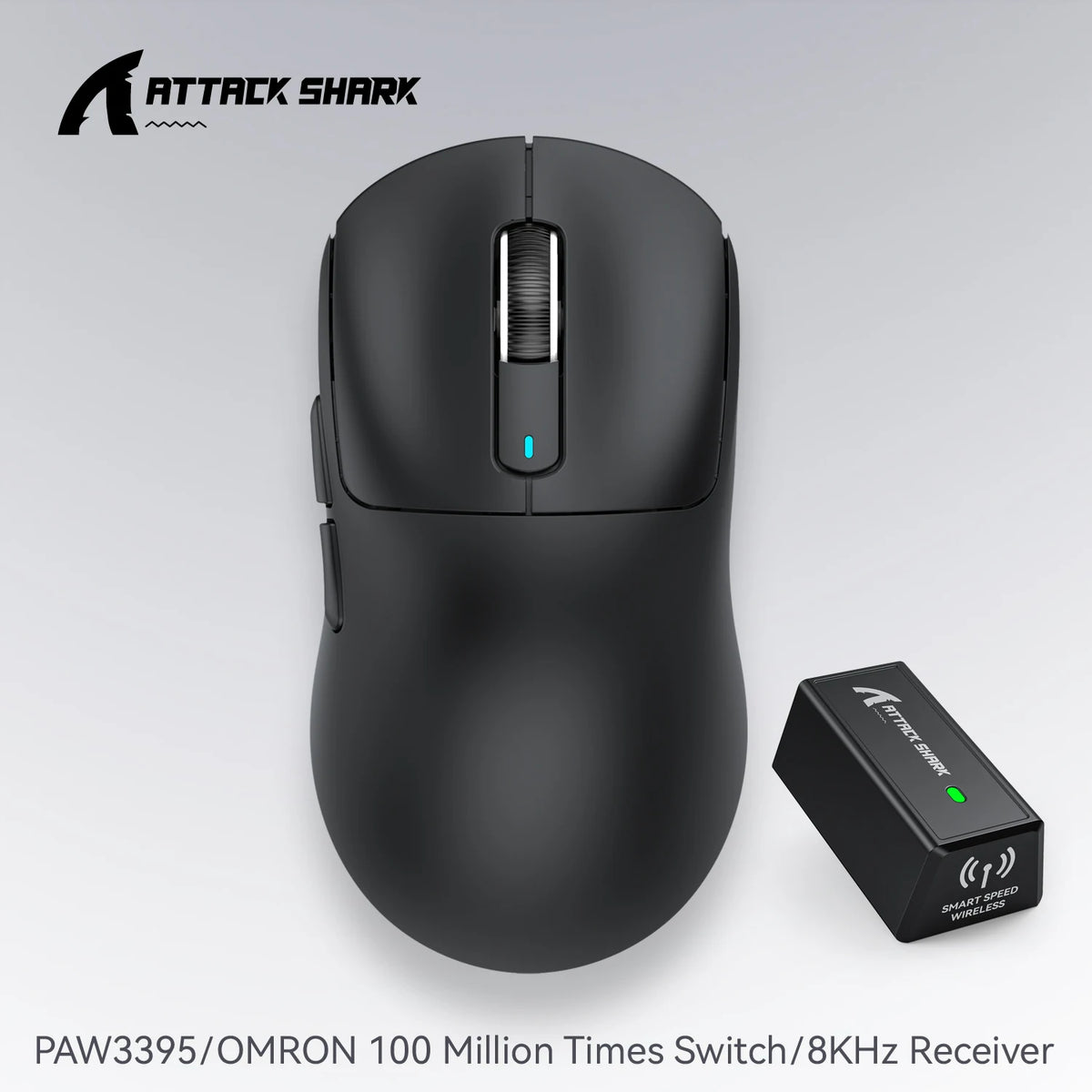 Attack Shark X3 / X3 Pro – Souris Gaming Sans Fil Pixart 3395 | 26 000 DPI | 49g