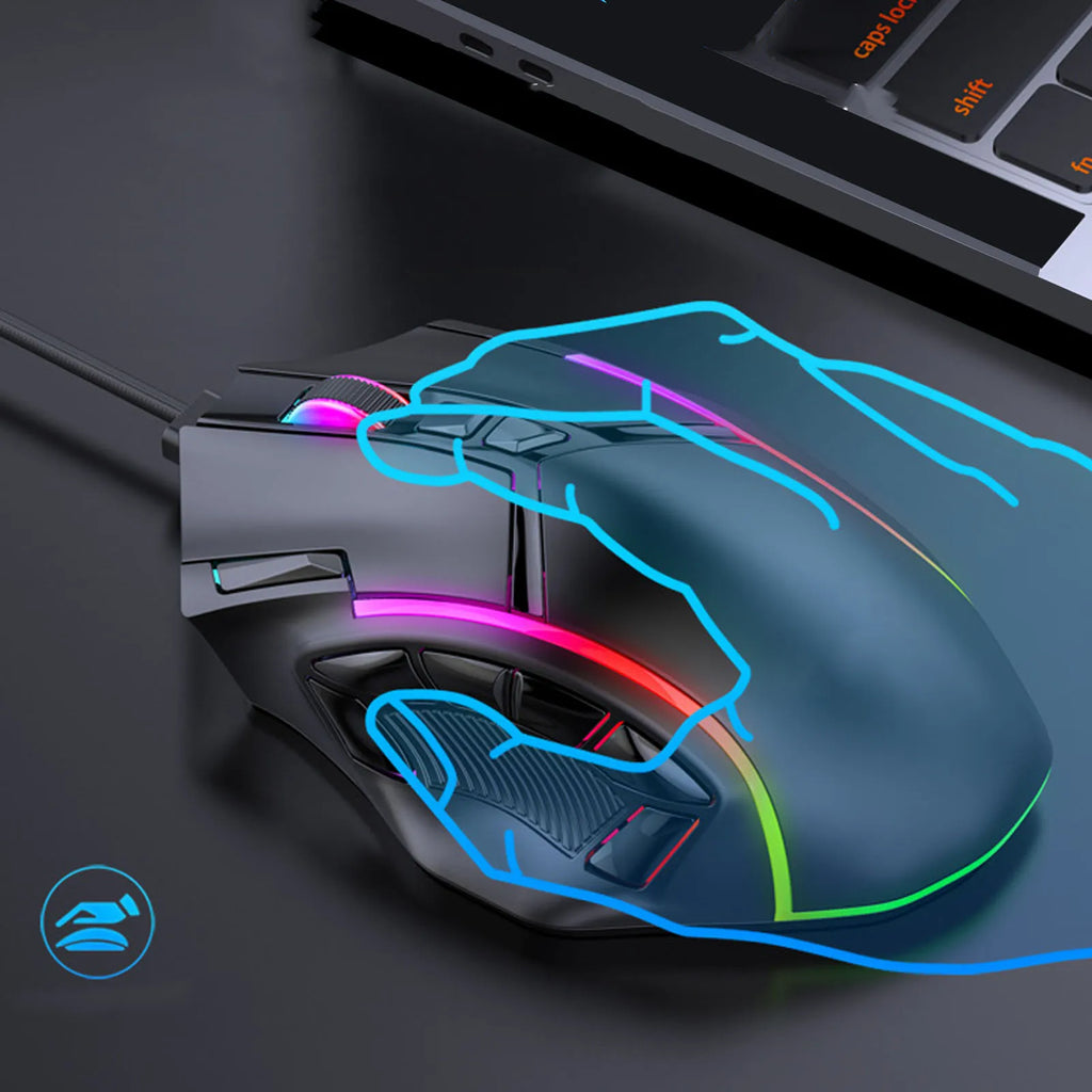 Souris de jeu RGB 12800DPI, filaire, 12800DPI, 12 touches, définition Macro, accessoires de remplacement pour ordinateur - LE COIN  DES GAMERS - Souris de jeu RGB 12800DPI, filaire, 12800DPI, 12 touches, définition Macro, accessoires de remplacement pour ordinateur - LE COIN  DES GAMERS - LE COIN  DES GAMERS