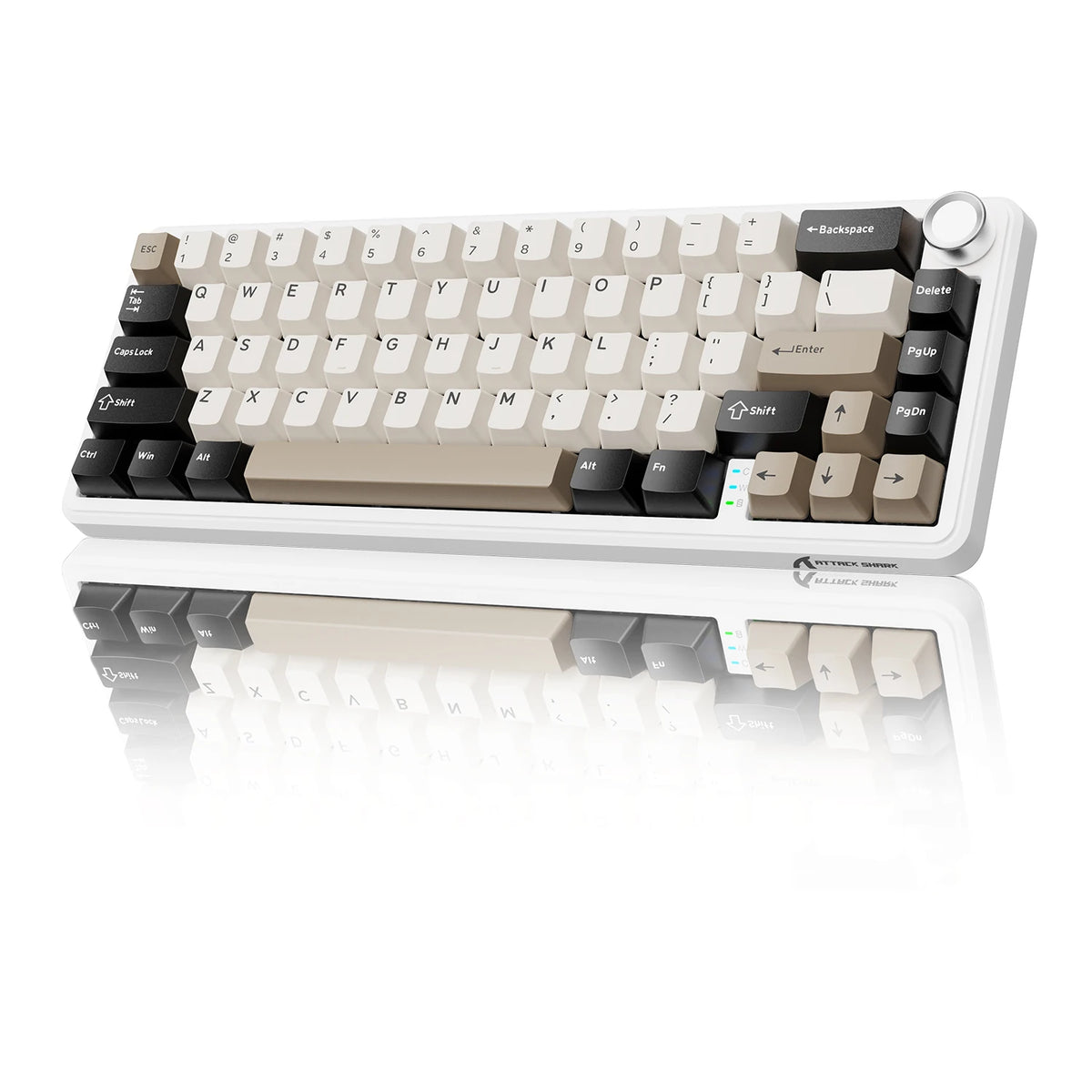 Clavier Mécanique Sans Fil Attack Shark X66 – 65%, 68 Touches, Tri-Mode, Switch Hot-Swap, RGB, PBT