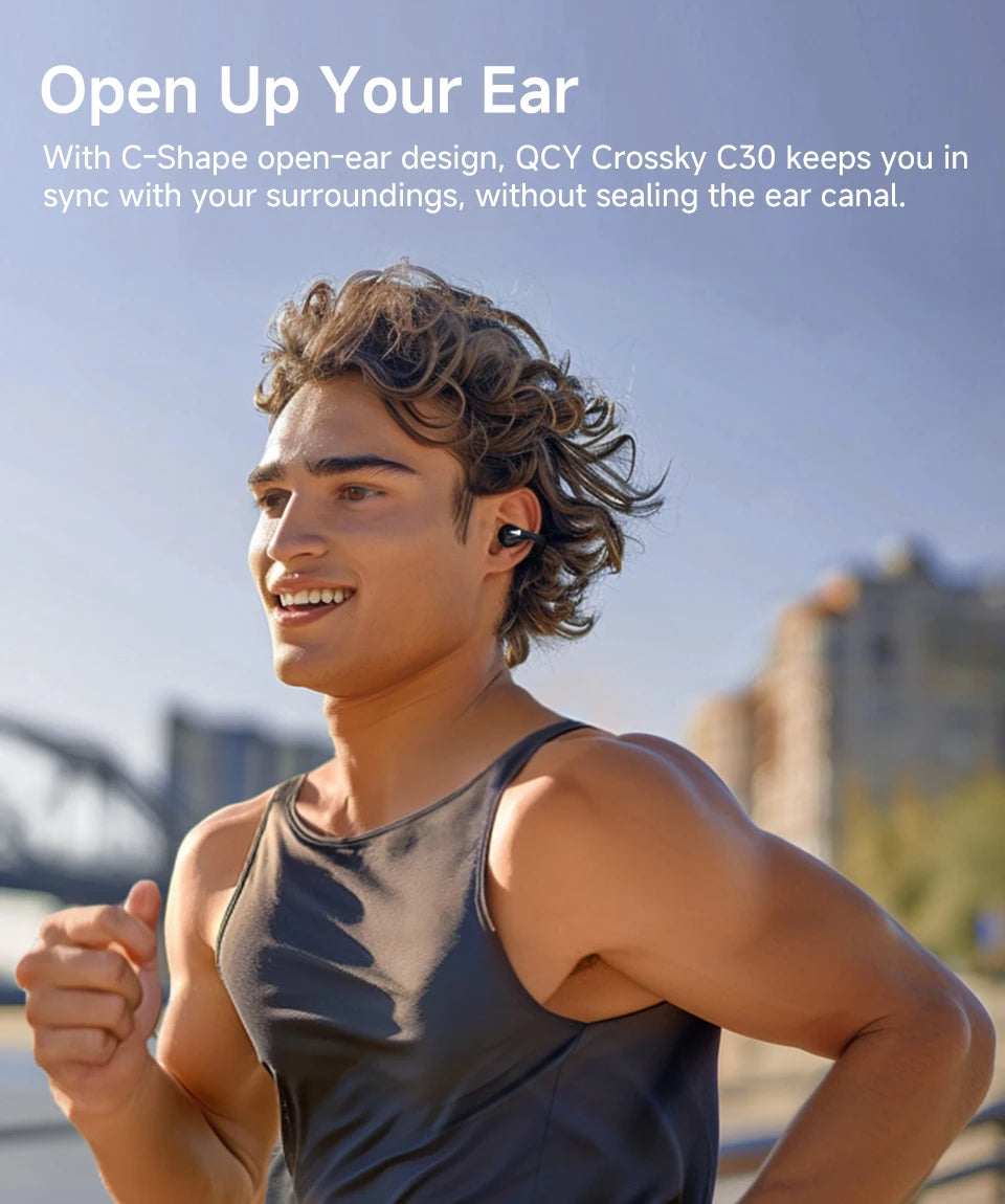 QCY Crossky C30 – Écouteurs Open-Ear Bluetooth 5.4