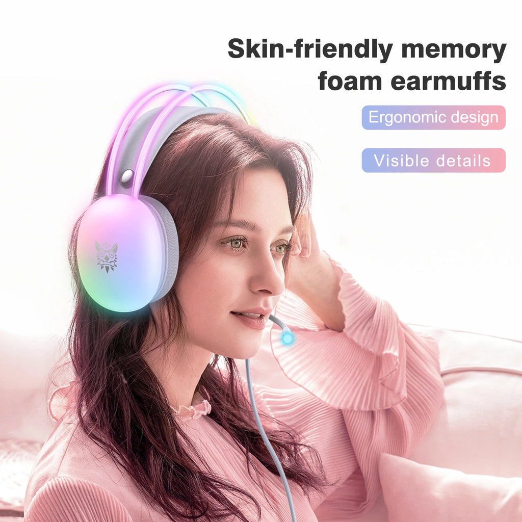 ONIKUMA Casque Gaming RGB + Souris Filaire – Pack Esports PC Gamer