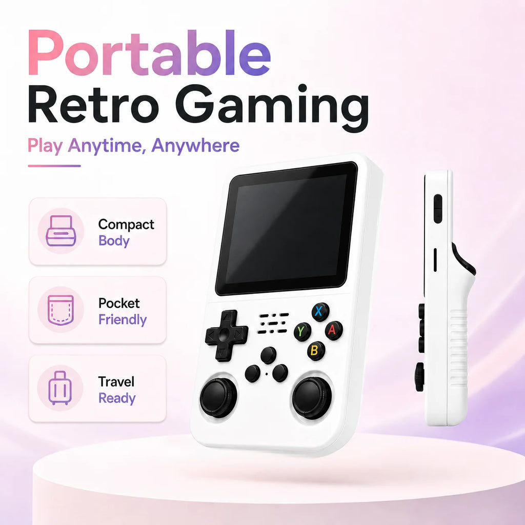 Console portable rétro R36S 128 Go – Écran IPS 3,5 pouces