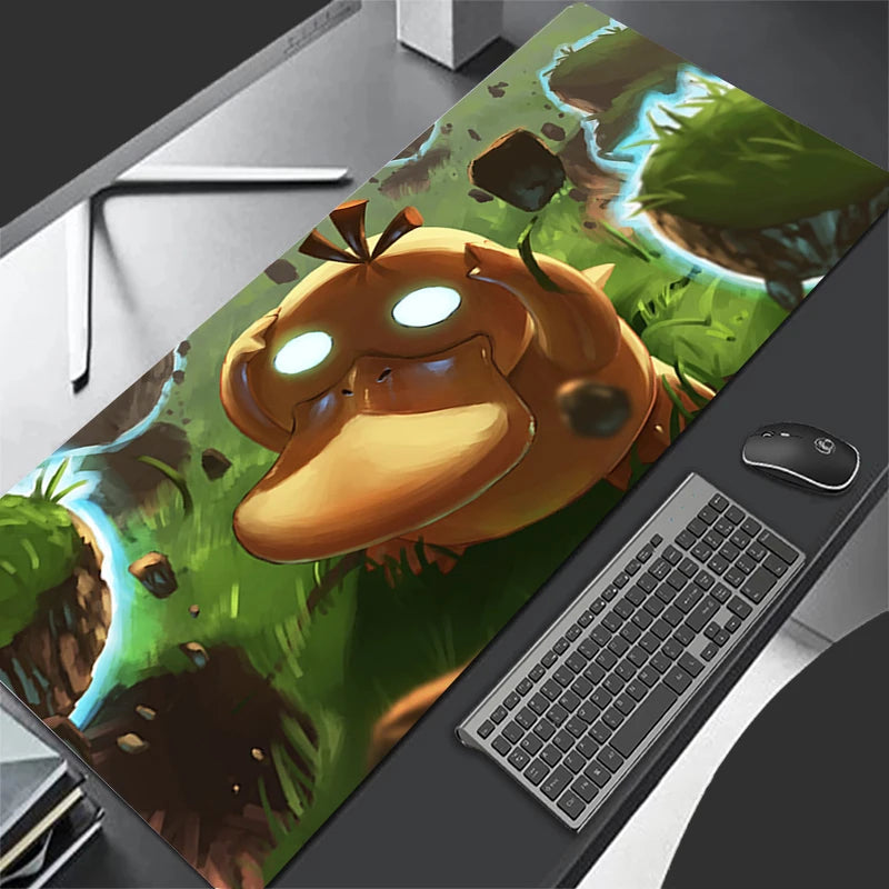 Tapis de Souris Gaming XXL Anime – Motifs Pokémon & Kawaii, Base Antidérapante, Multi-Tailles