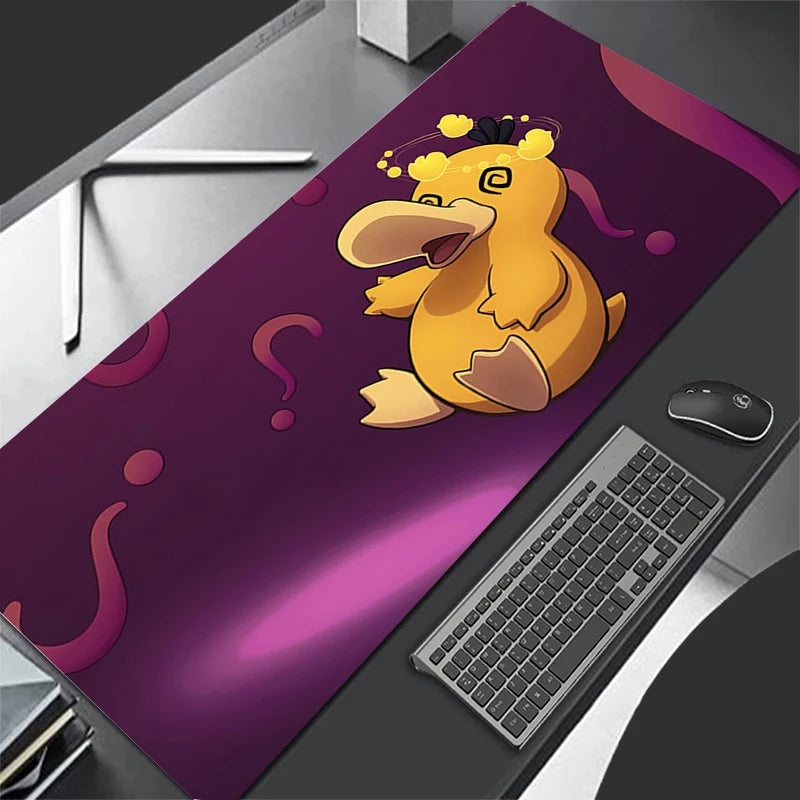 Tapis de Souris Gaming XXL Anime – Motifs Pokémon & Kawaii, Base Antidérapante, Multi-Tailles
